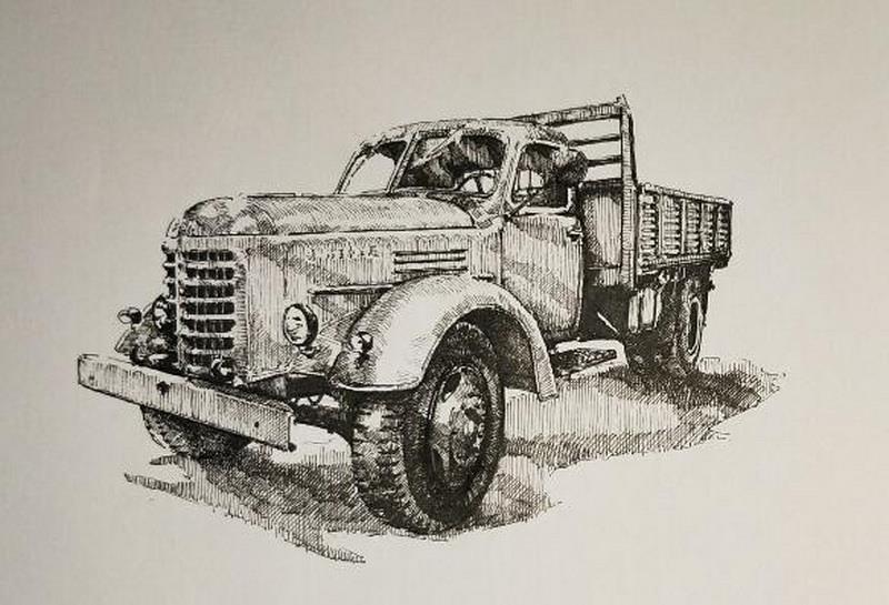 Sketch Drawing the Classic Truck1