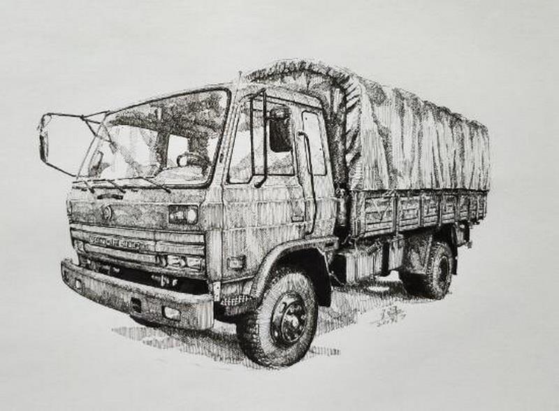 Sketch Drawing the Classic Truck5