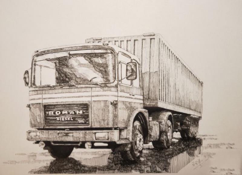 Sketch Drawing the Classic Truck7