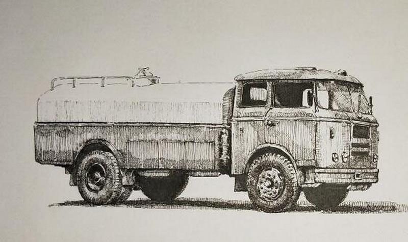 Sketch Drawing the Classic Truck8