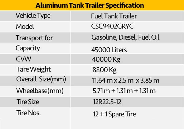 CIMC Released New Model Aluminum Tank Trailer 4