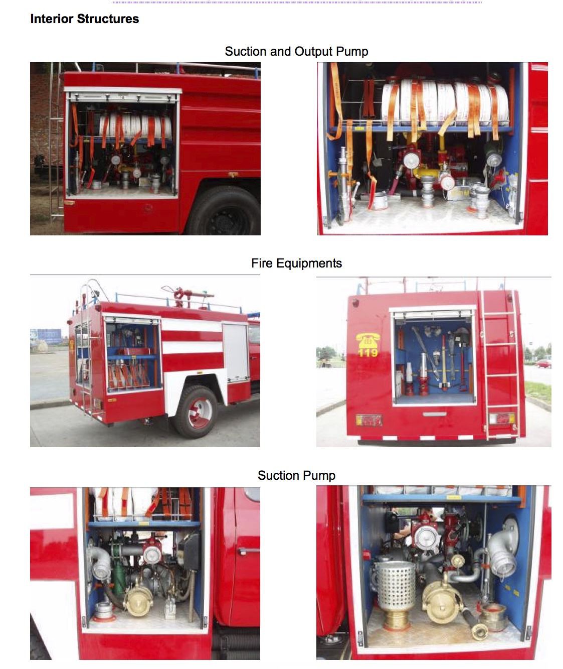 Fire Truck Interior Structures