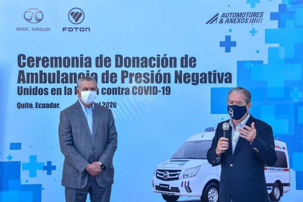 foton ambulance vehicle to ecuador1