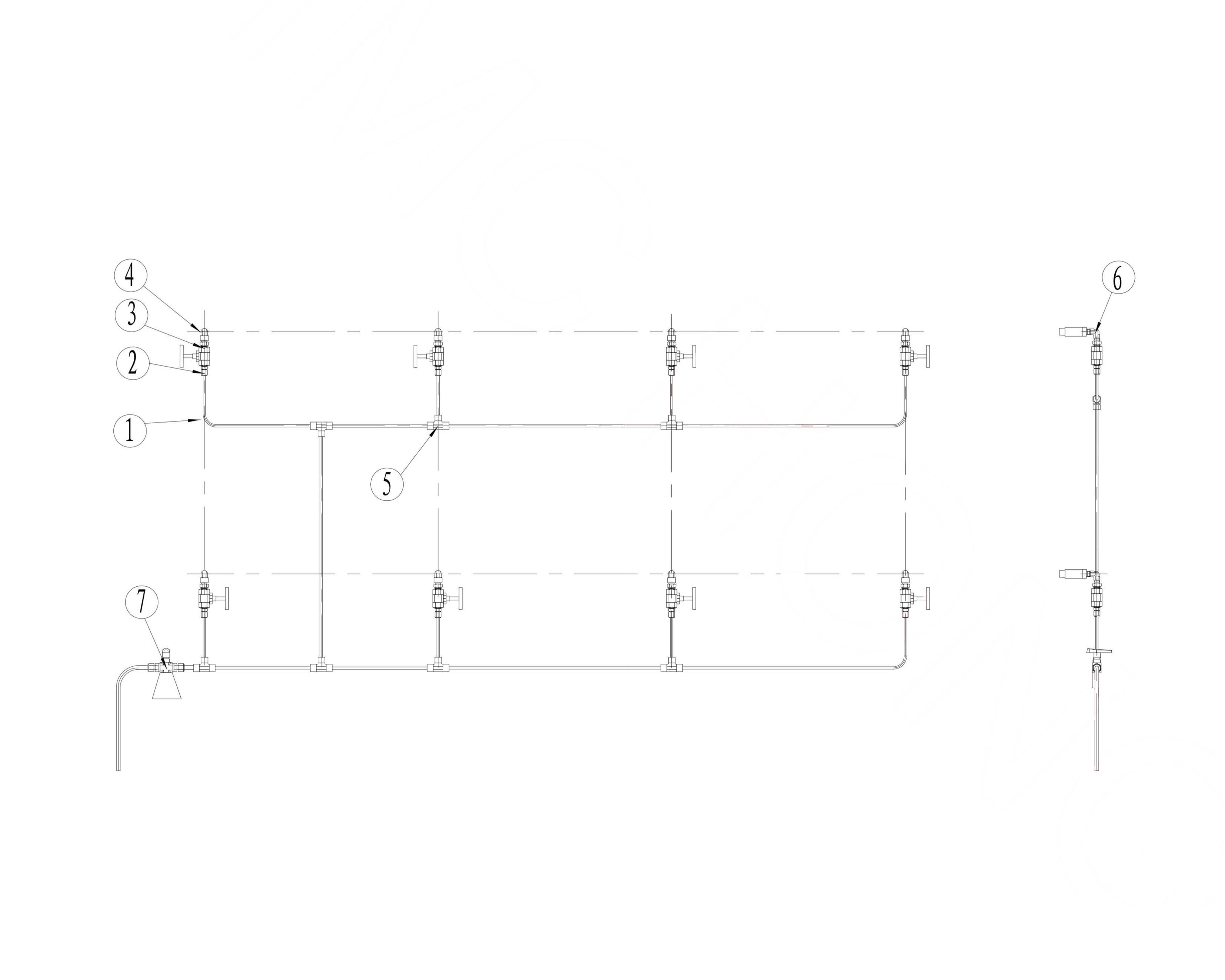 40ft CNG Type-1 Container Trailer Drain Assembly 