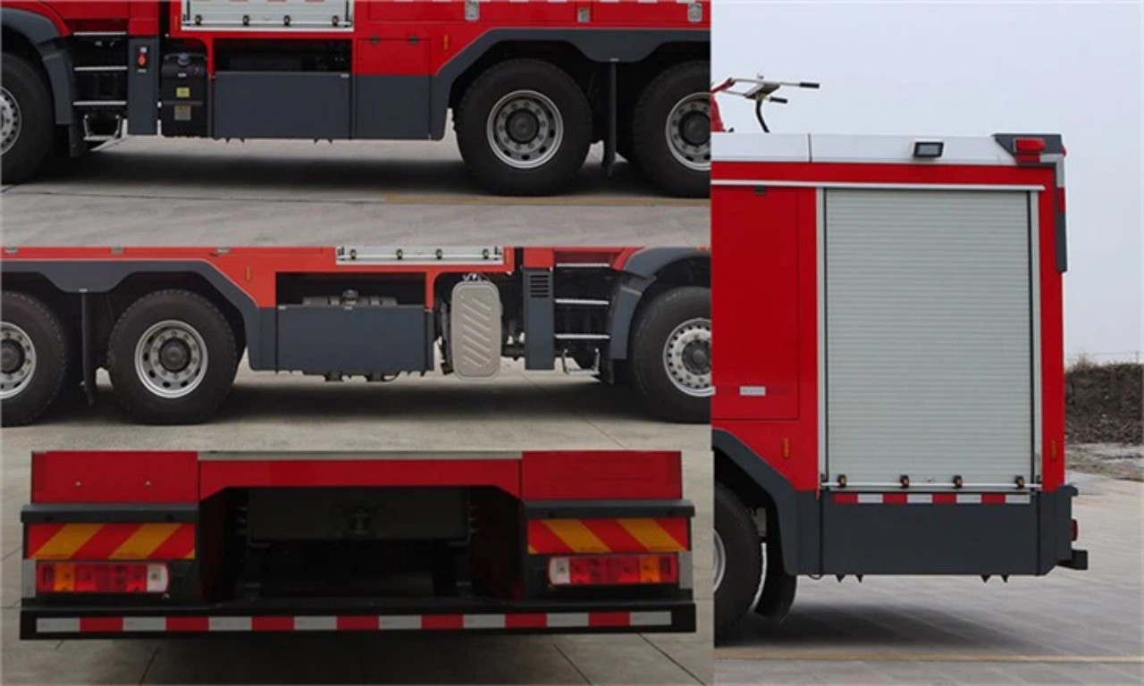 7000l howo dry powder fire truck 4