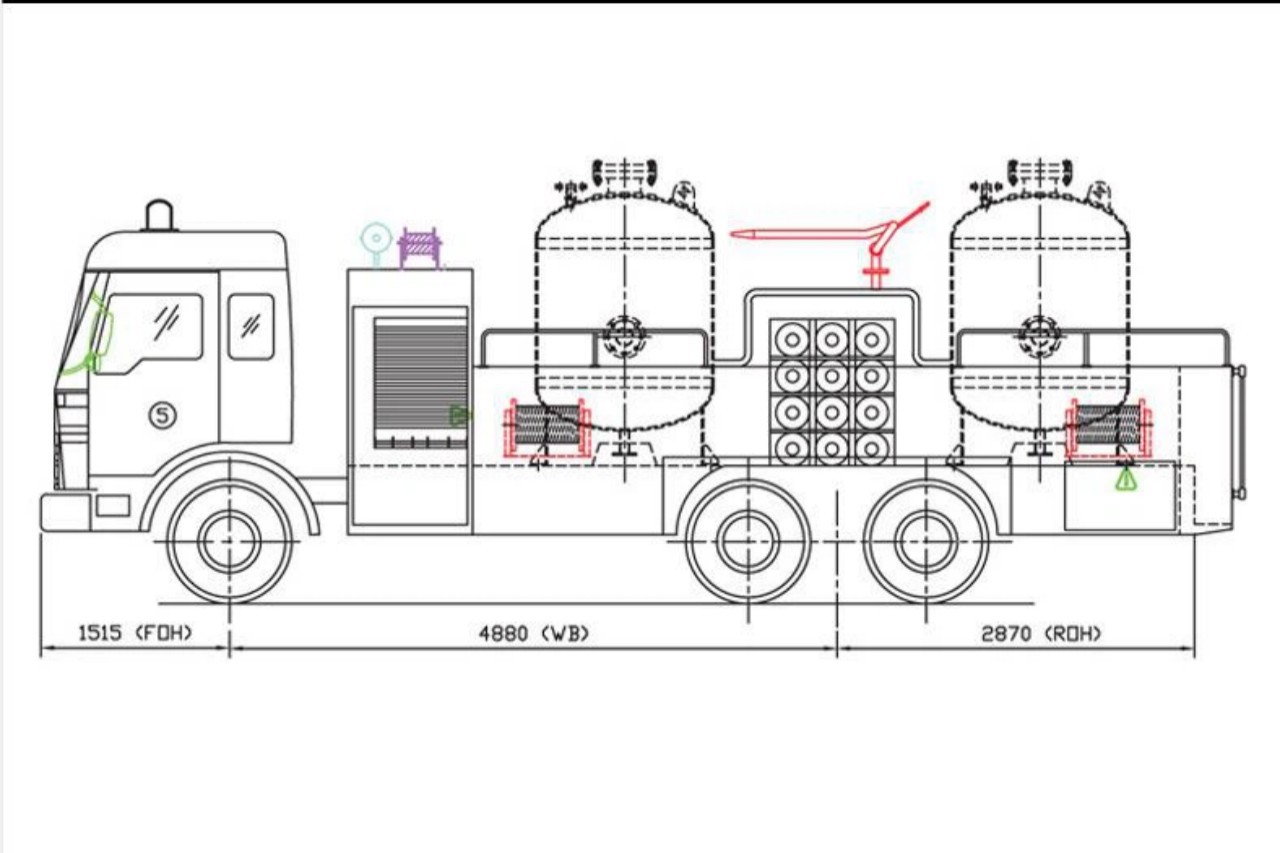 7000l howo dry powder fire truck 5