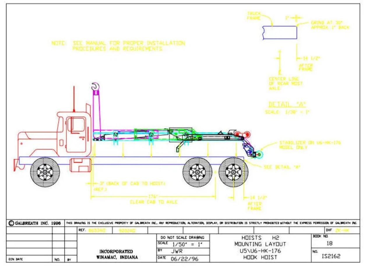 Hook Lift Frame Kit Assembly 1-20t 11