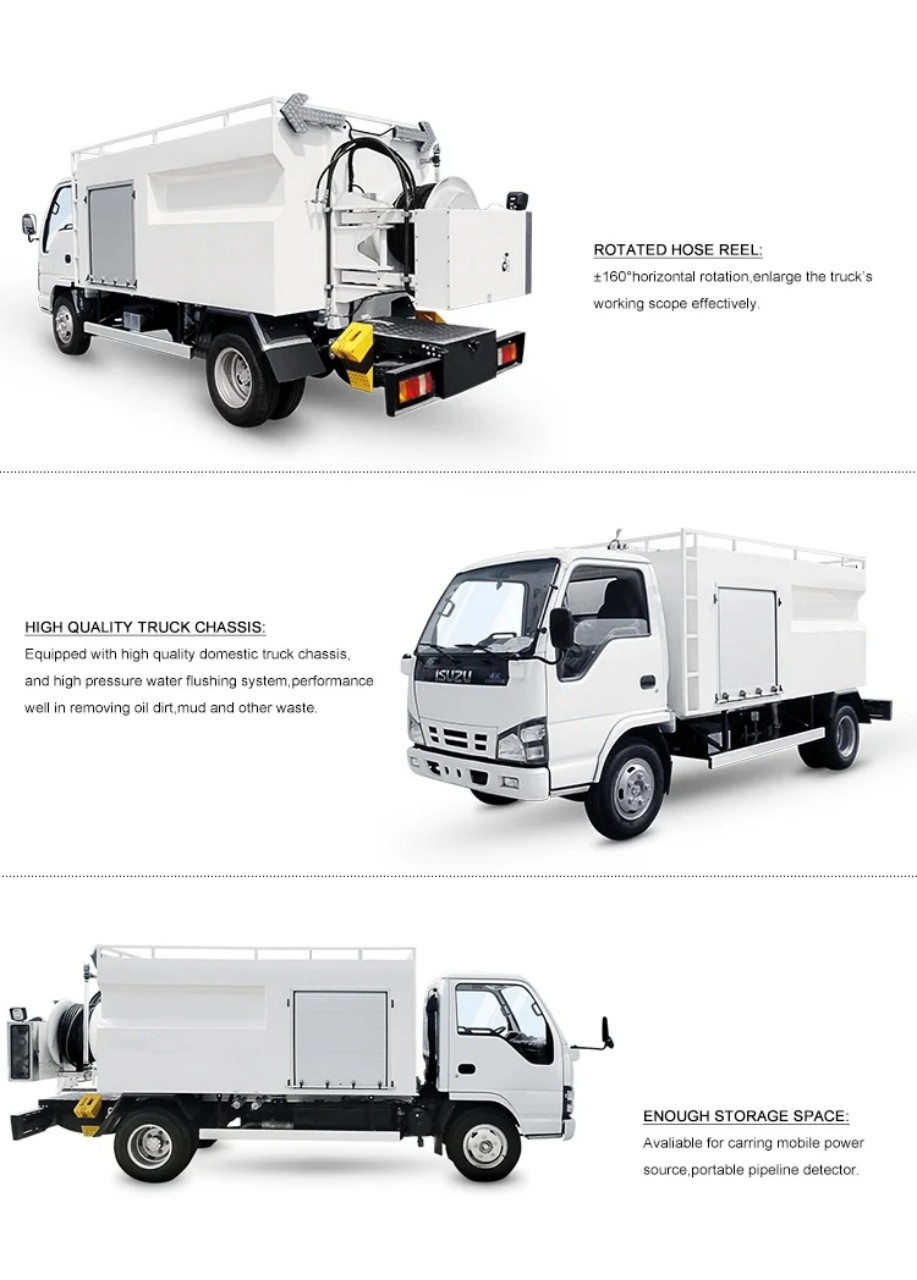 6 Wheelers 3200 Liters Sewer Jetter Truck 7