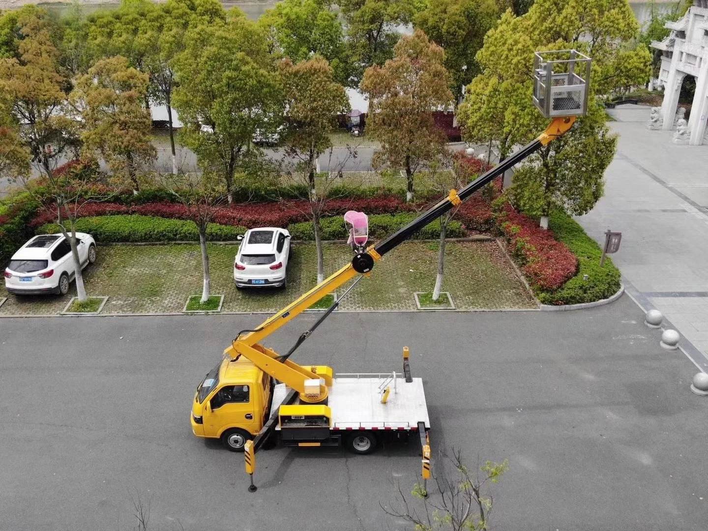 Telescopic Bucket Trucks Reaching Heights in Cameroon 3