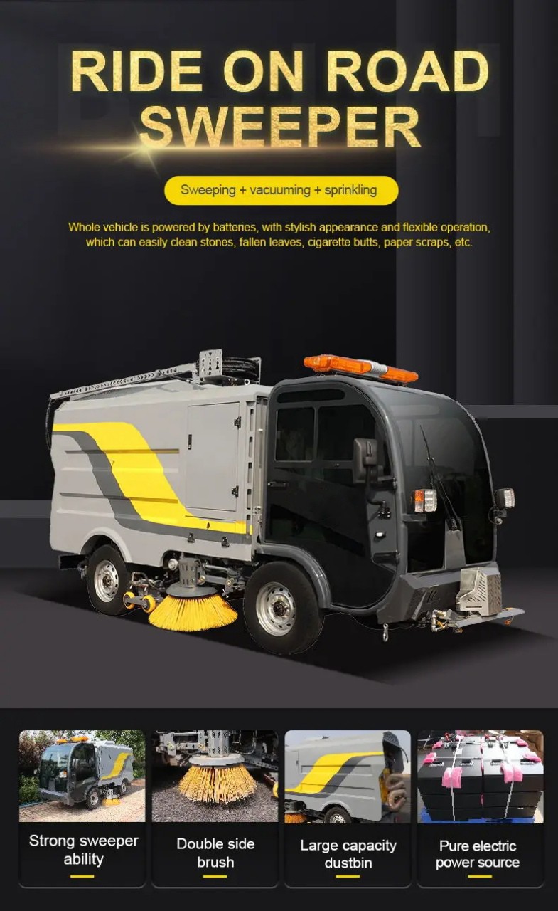 Electric Airport Sweeper 700 Liters 7