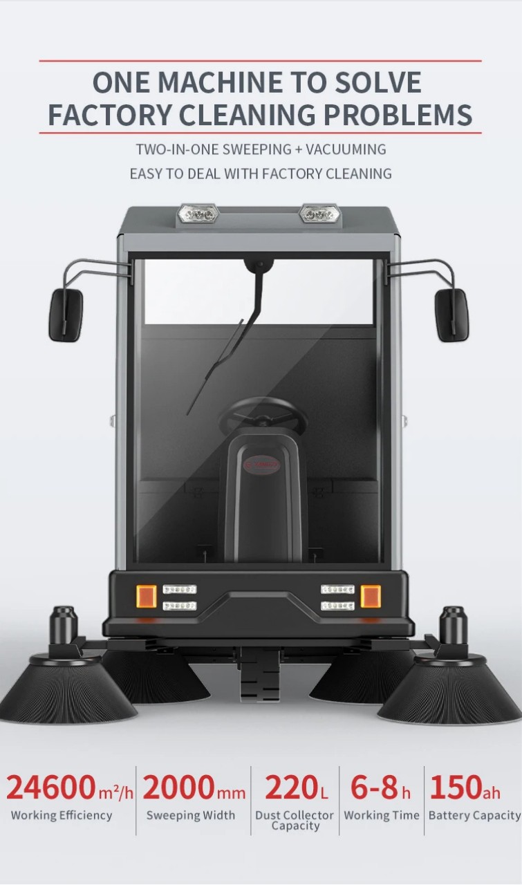 Zero Emissions Airport Sweeper 220 Liters 8