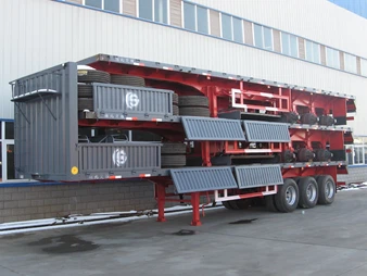 3 Units 40ft Flatbed Trailer With Side Doors Deliveried Namibia