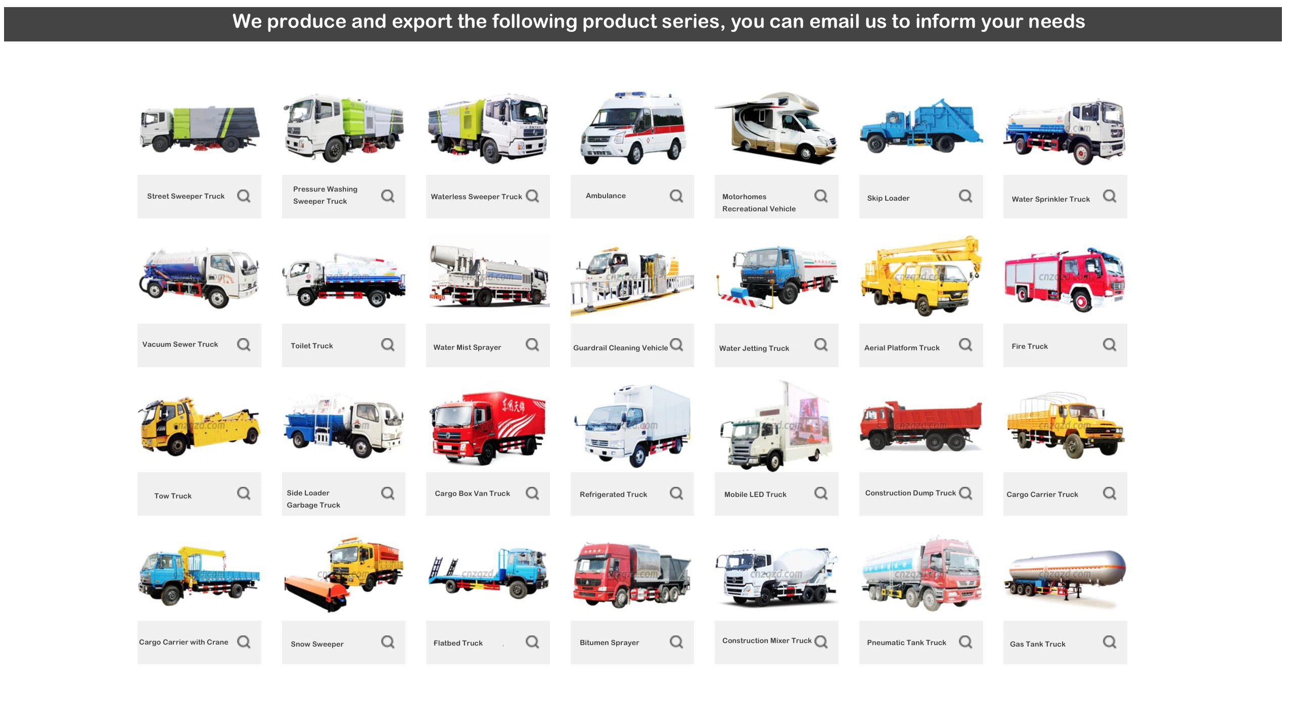 Some Export Models Of CSCTRUCK In 2015