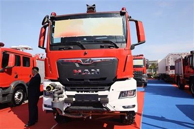 Great Show in CHINA FIRE 2023---MAN TGS33.510 6X6 Chassis Airport Fire Truck ...