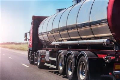 Gas Tank Truck: Bound For Industrial Complexes in Germany.